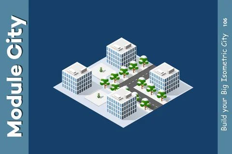 Set of isometric objects Illustrazione stock