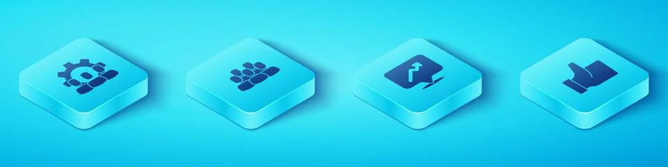 Set Isometric Project team base, , Hand like and Graph, schedule, chart icon Stock Illustration