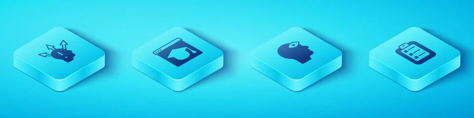 Set Isometric Project team base, Online education, To do list or planning and 스톡 일러스트