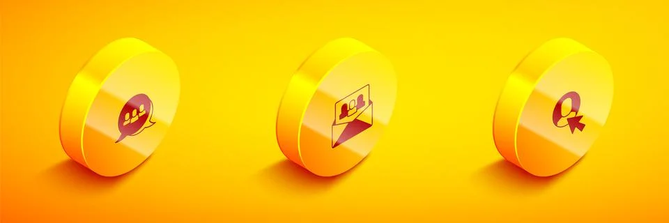 Set Isometric Project team base, and Worker icon. Vector Illustrazione stock