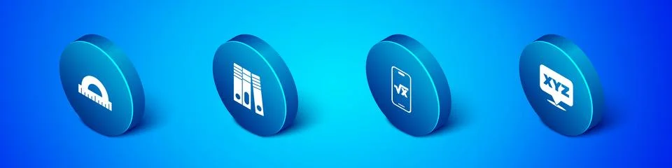 Set Isometric Protractor, Square root of x glyph, XYZ Coordinate system and.. Stock Illustration