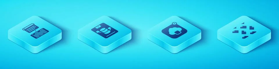 Set Isometric Server, Data, Web Hosting, , stream and Cloud technology data 스톡 일러스트