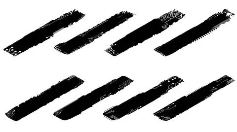 Set of Isometric silhouettes rectangular design elements in tech style iso... Stock Photos