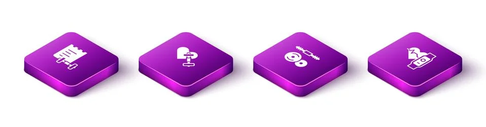 Set Isometric Sport training program, Dumbbell with heart, Barbell and Smart  Stock Illustration