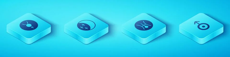 Set Isometric Symbol Mercury, Eclipse of the sun, Uranus and  icon. Vector 스톡 일러스트