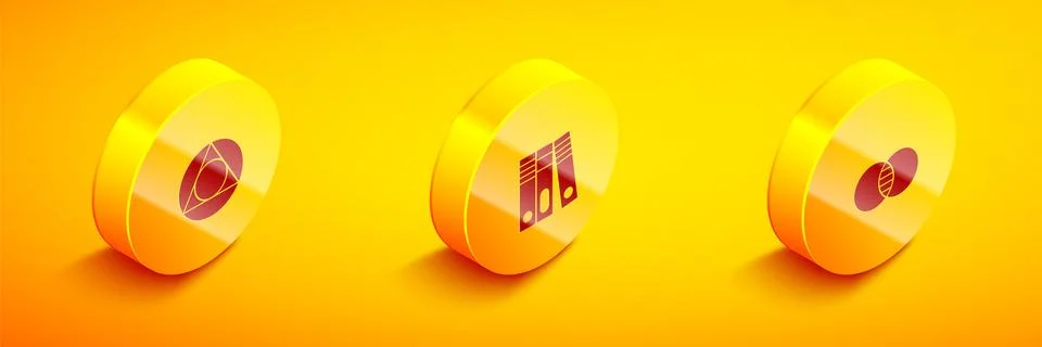 Set Isometric Triangle math, Office folders and Mathematics sets A and B ic.. Illustrazione stock