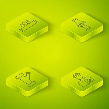 Set Isometric Water meter, Industry metallic pipe, Plumber and Industry pipe and イラスト素材