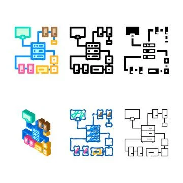 Set it architecture analyst color icon vector Stock-Illustration