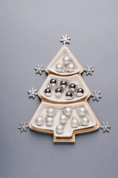 Set of items for the new year, layout for the holiday Christmas Foto stock