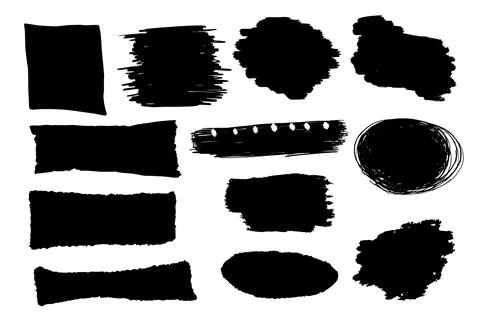 Set jagged rectangle torn paper border, frame sharp silshouette isplated on Stock Illustration