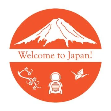 Set of Japan traditional design elements. Stock Illustration