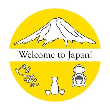 Set of Japan traditional design elements. Stock Illustration