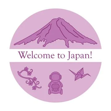 Set of Japan traditional design elements. Stock Illustration