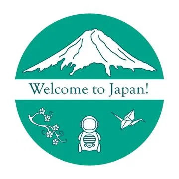 Set of Japan traditional design elements. Stock Illustration