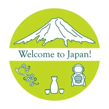 Set of Japan traditional design elements. Stock Illustration