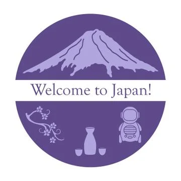 Set of Japan traditional design elements. Stock Illustration