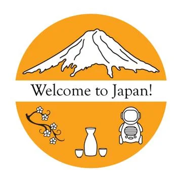 Set of Japan traditional design elements. Stock Illustration