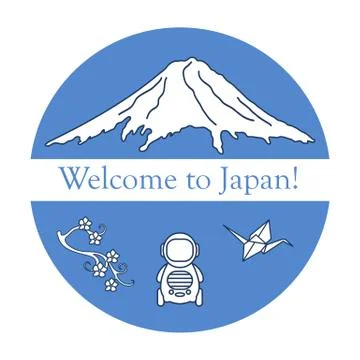 Set of Japan traditional design elements. Stock Illustration