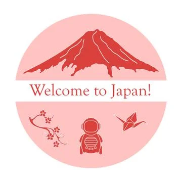 Set of Japan traditional design elements. Stock Illustration