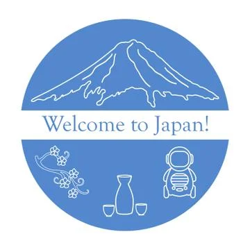 Set of Japan traditional design elements. Stock Illustration