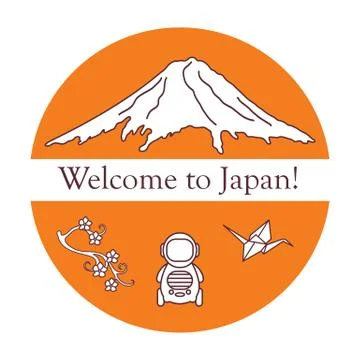 Set of Japan traditional design elements. Stock Illustration