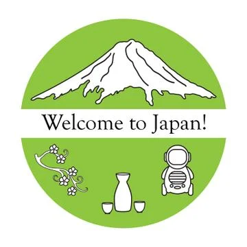 Set of Japan traditional design elements. Stock Illustration