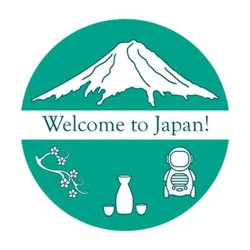 Set of Japan traditional design elements. Stock Illustration