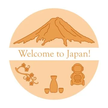 Set of Japan traditional design elements. Stock Illustration