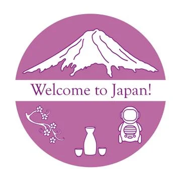 Set of Japan traditional design elements. Stock Illustration