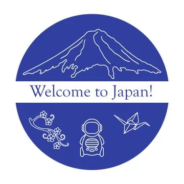 Set of Japan traditional design elements. Stock Illustration