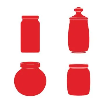 Set of jars template. Vector illustration Stock Illustration