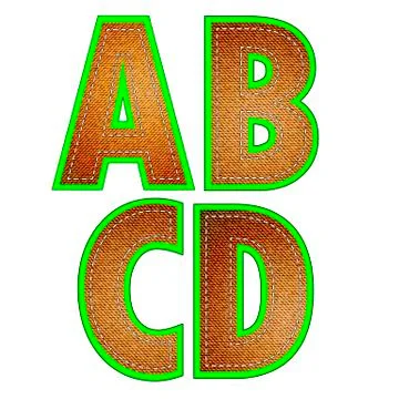 Set of Jeans Letters Illustrazione stock