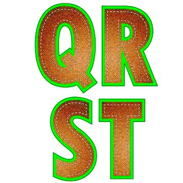Set of Jeans Letters Stock Illustration