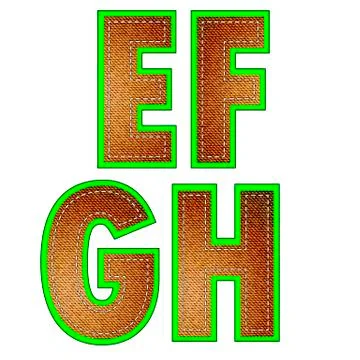 Set of Jeans Letters Illustrazione stock