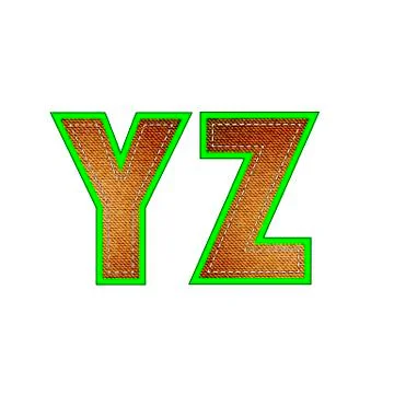 Set of Jeans Letters Illustrazione stock