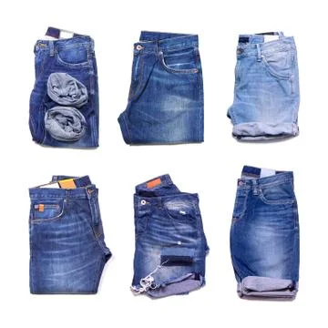 Set of jeans Stock Photos