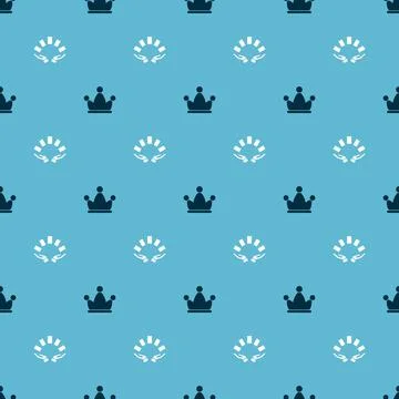Set Jester hat with bells and Hand holding playing cards on seamless pattern Illustrazione stock