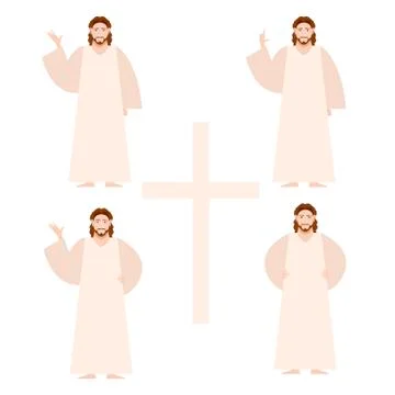 Set of Jesus Stock Illustration