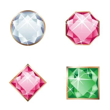 Set of jewel Stock Illustration