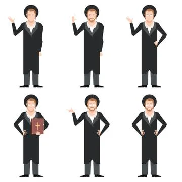 Set of Jews Stock Illustration