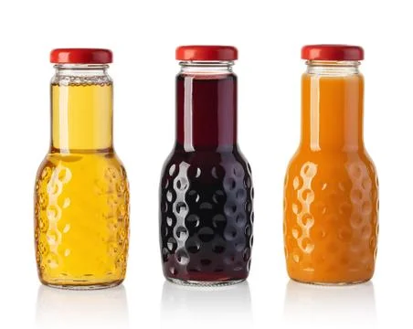 Set of Juice bottle Stock Photos