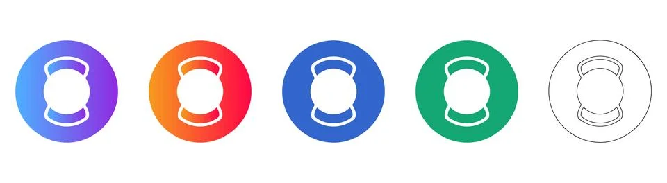 Set of Kettlebell Icons in Multiple Gradient Styles Stockillustratie