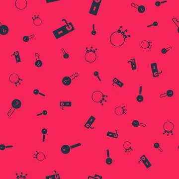 Set Key, Door handle, Undefined key and Bunch of keys on seamless pattern Illustrazione stock