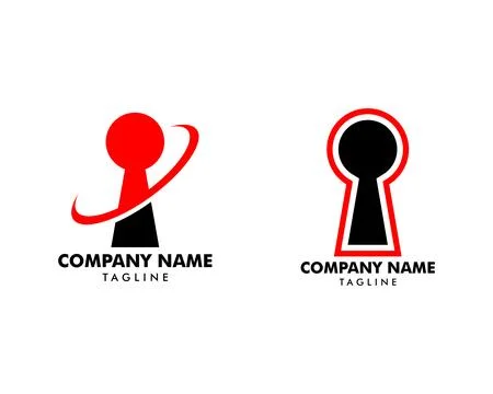 Set of Key Hole Logo Template Illustration Design Stock Illustration
