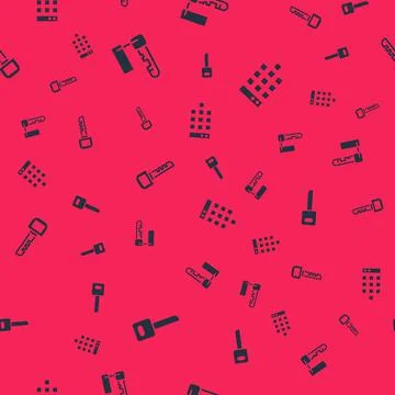 Set Key, Marked key, and Password protection on seamless pattern. Vector Stock Illustration