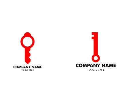 Set of Key vector icon logo element design Stock Illustration