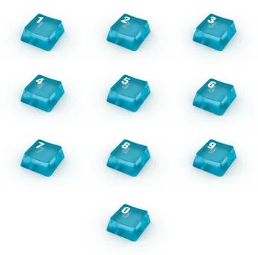 Set of keyboard buttons with numbers Stock Illustration