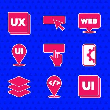 Set Keyboard, Front end development, UI or UX design, Web, Layers, and graphic イラスト素材