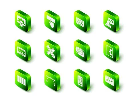 Set Keyboard, UI or UX design, Front end development, Web, Website statistic Stock Illustration