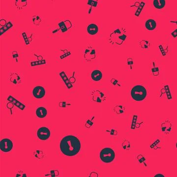 Set Keyhole, Lock picks for lock picking, Password protection and Broken cracked Stock Illustration